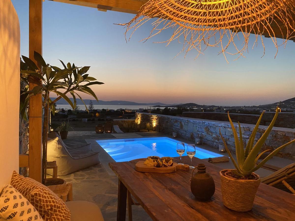 Villa Ypsilon Naxos - Luxury Holiday House With Amazing Sea View & Private Pool Agia Anna  Exterior foto